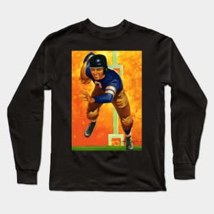 Vintage Sports Football Player Quarterback Running Long Sleeve T-Shirt